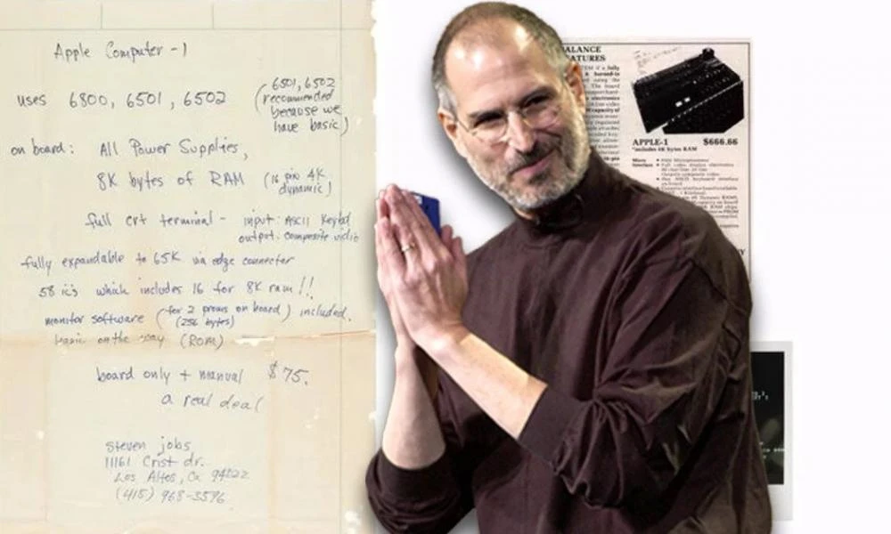 Steve Jobs: Αυτό το χαρτί με τις προδιαγραφές του Apple-1 πουλήθηκε για ένα αδιανόητο ποσό